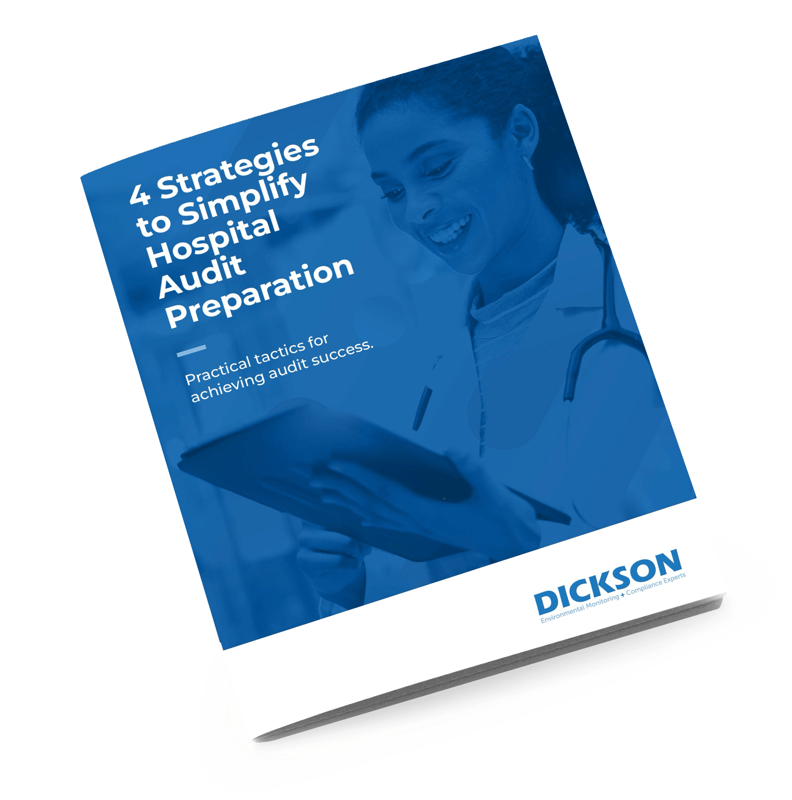 Image of handbook with title 4 Strategies to Simplify Hospital Audit Preparation